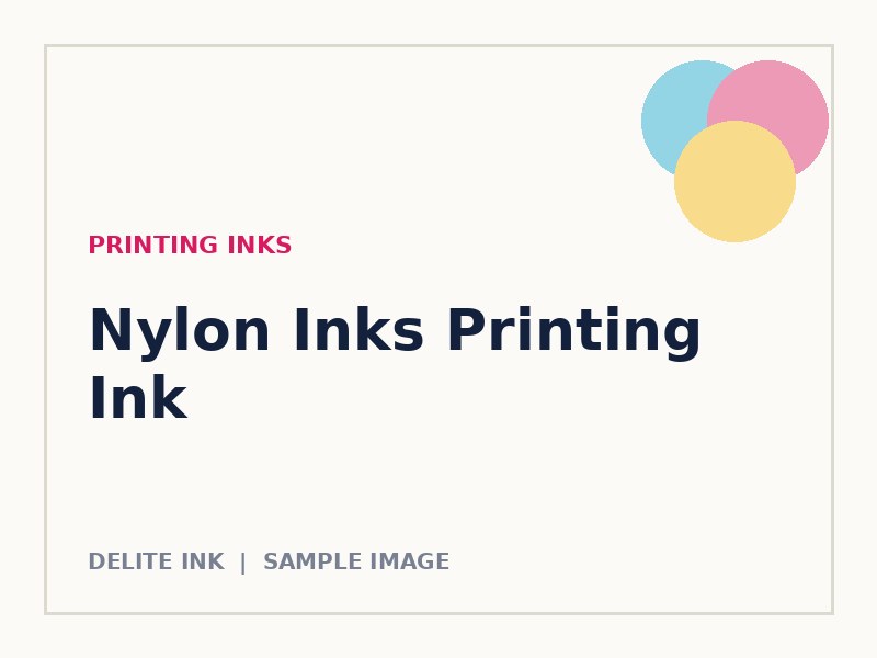 Nylon Inks Printing Ink