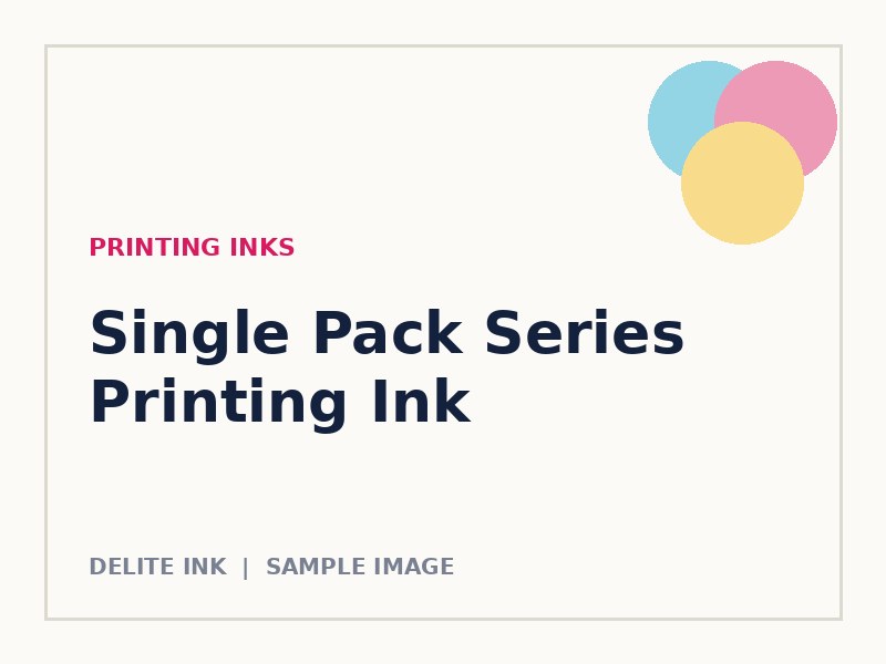 Single Pack Series Printing Ink